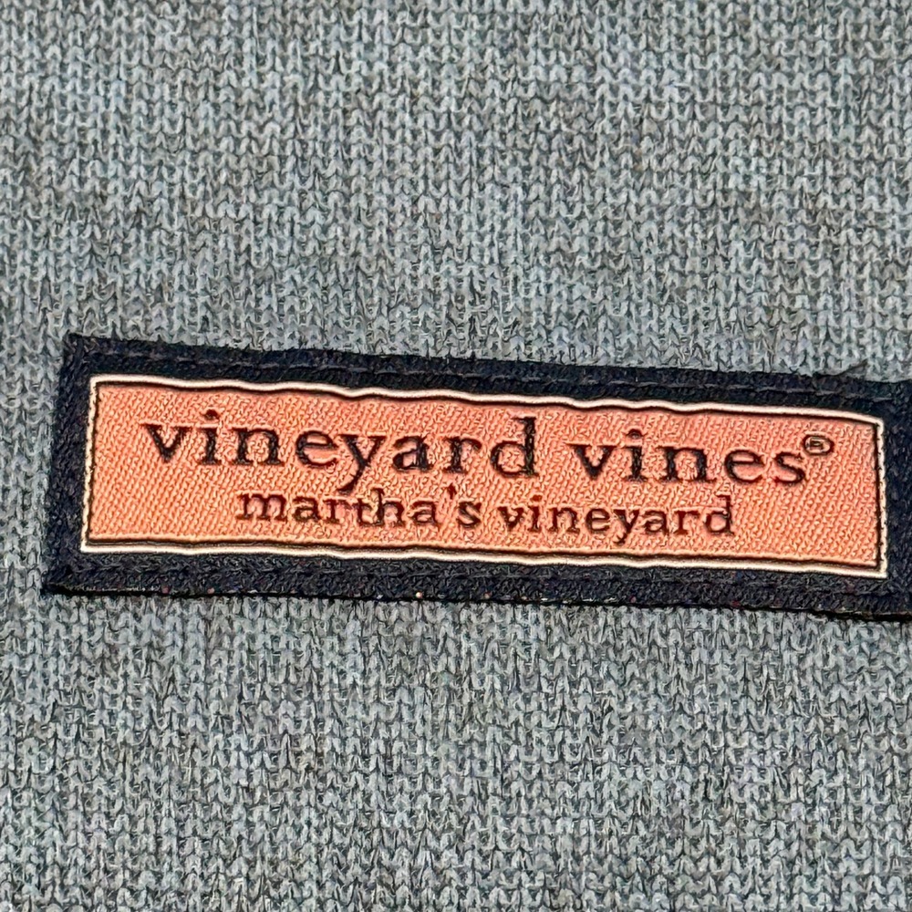 Vineyard Vines Mountain Sweater Men XL Blue Fleece 1/4 Zip Sweatshirt Zip Pocket - Picture 9 of 12